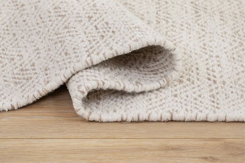 Gåsöga Ullmatta 160x230 cm Rektangulär - Beige - Textil & mattor - Mattor - Modern matta - Ullmatta