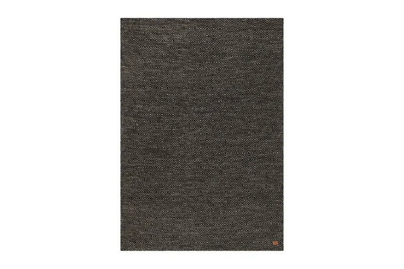 Gåsöga Ullmatta 160x230 cm Rektangulär, Svart/Vit