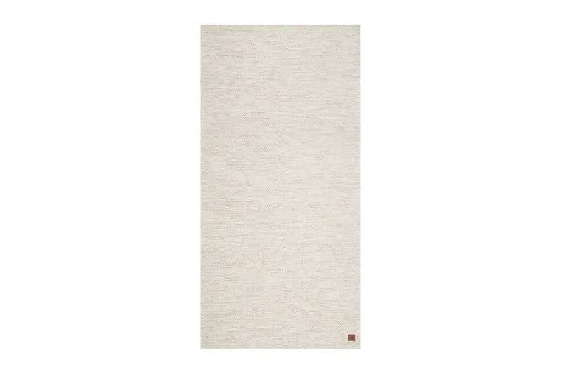 Gåsöga Ullmatta 75x200 cm Oval, Beige