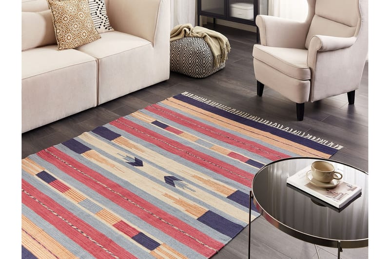 Gandzak Bomullsmatta 140x200 cm - Blå - Textil & mattor - Mattor - Modern matta - Bomullsmatta