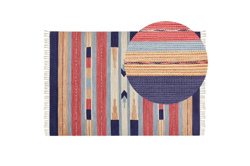 Gandzak Bomullsmatta 140x200 cm - Blå - Textil & mattor - Mattor - Modern matta - Bomullsmatta