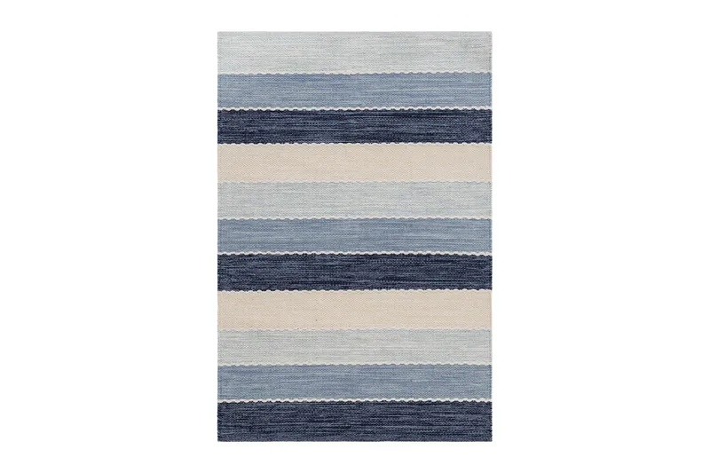 Garnmatta Båstad - 140x200 cm, Blå - Textil & mattor - Mattor - Modern matta - Bomullsmatta