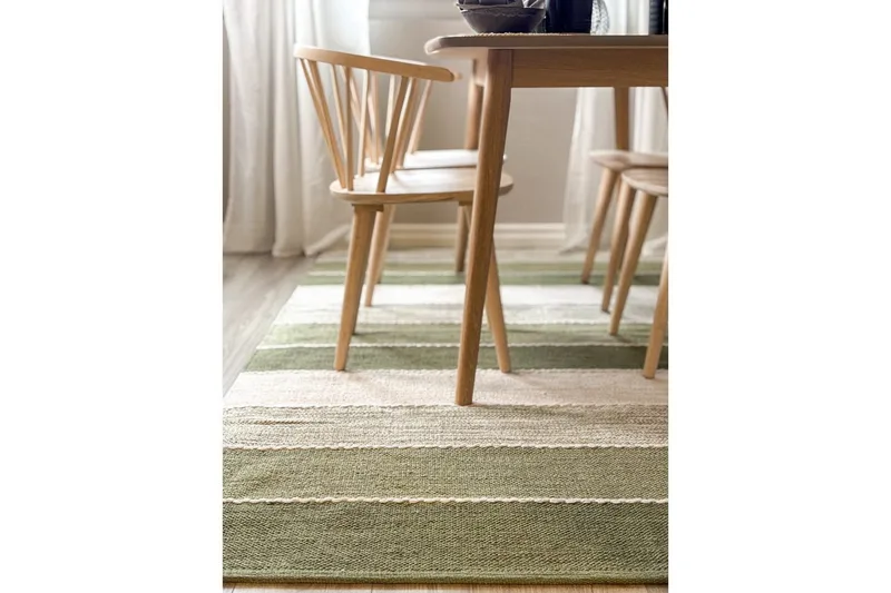 Garnmatta Båstad - 140x200 cm, Grön - Textil & mattor - Mattor - Modern matta - Bomullsmatta