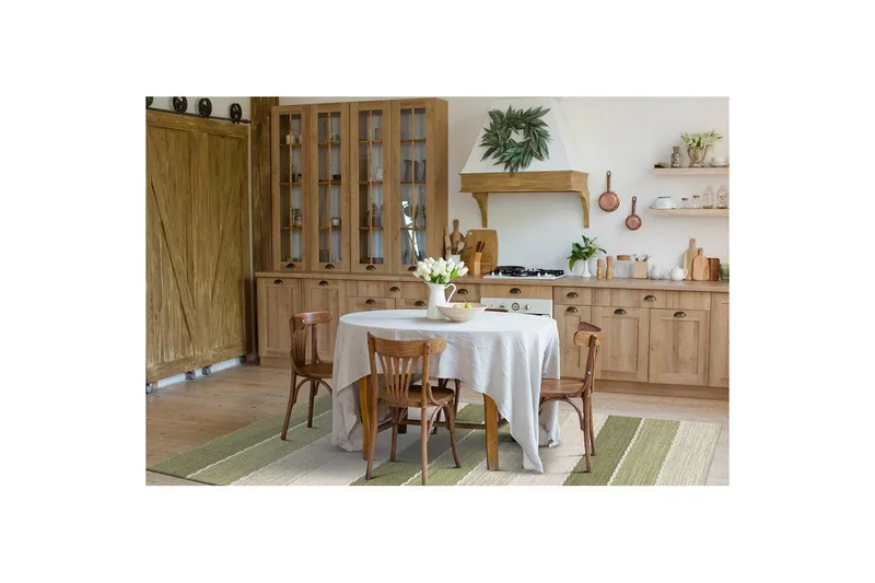 Garnmatta Båstad - 160x230 cm, Grön - Textil & mattor - Mattor - Modern matta - Bomullsmatta