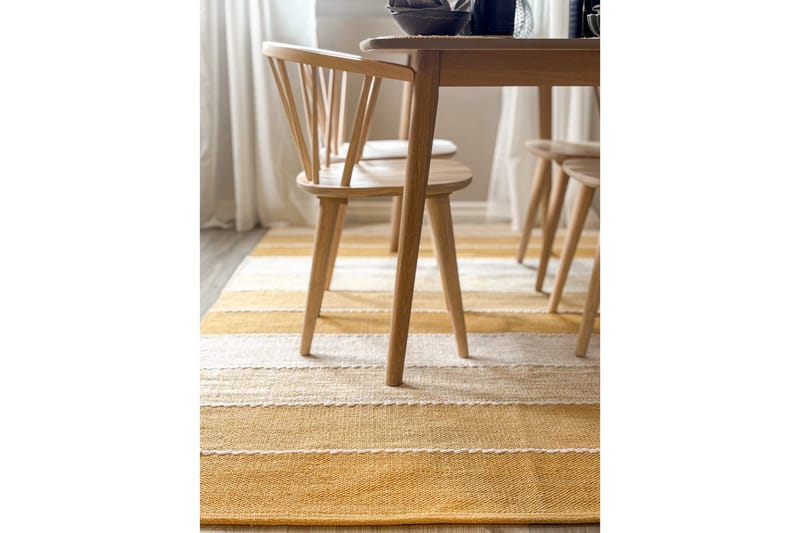 Garnmatta Båstad - 160x230 cm, Gul - Textil & mattor - Mattor - Modern matta - Bomullsmatta