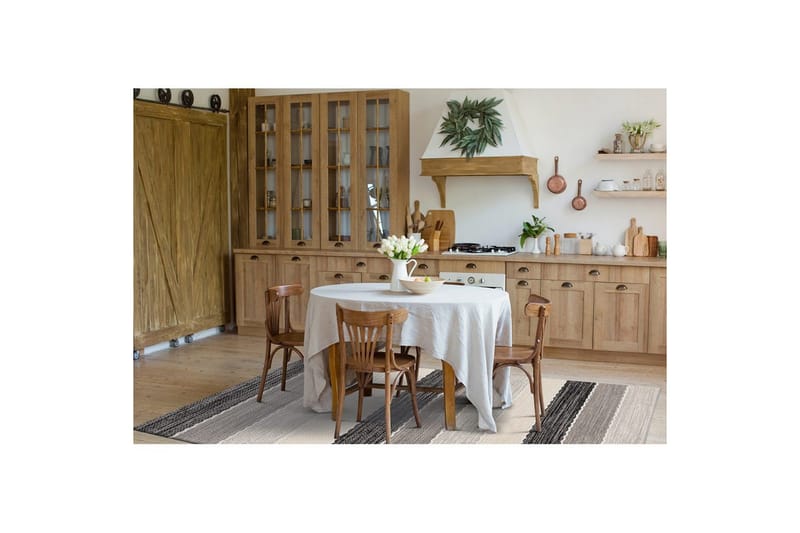 Garnmatta Båstad - 160x230 cm, Svart - Textil & mattor - Mattor - Modern matta - Bomullsmatta