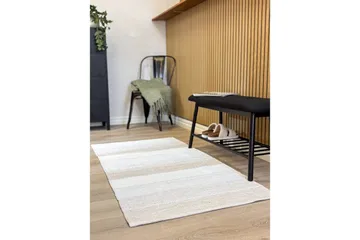 Garnmatta Båstad - 75x150 cm, Creme - Textil & mattor - Mattor - Modern matta - Bomullsmatta