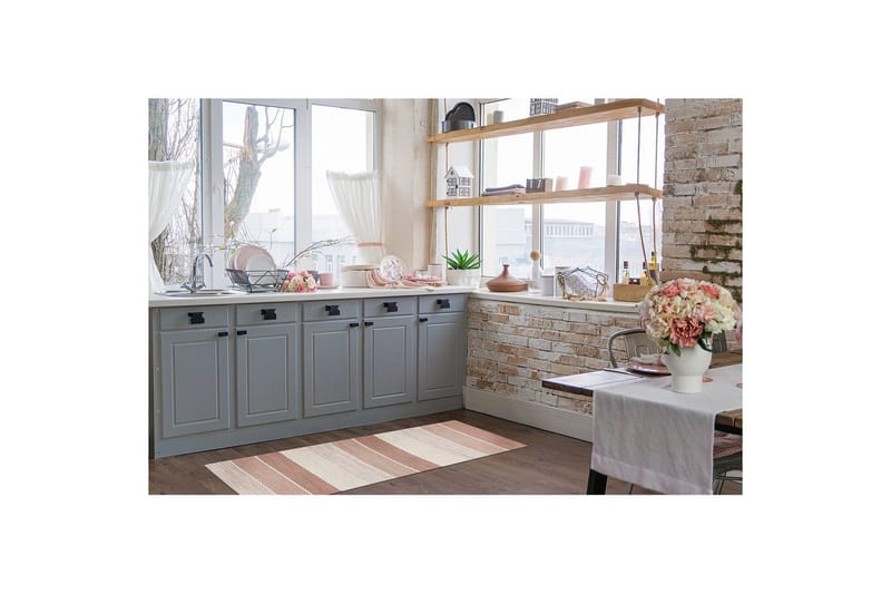 Garnmatta Båstad - 75x150 cm, Gammelrosa - Textil & mattor - Mattor - Modern matta - Bomullsmatta