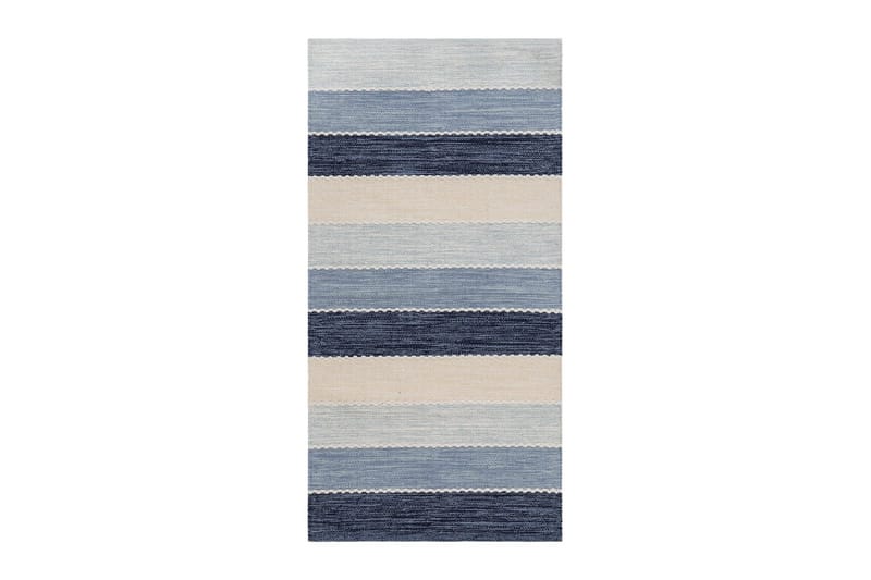 Garnmatta Båstad - 75x220 cm, Blå - Textil & mattor - Mattor - Modern matta - Bomullsmatta