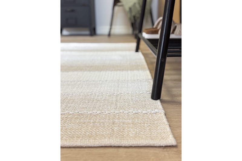 Garnmatta Båstad - 75x220 cm, Creme - Textil & mattor - Mattor - Modern matta - Bomullsmatta