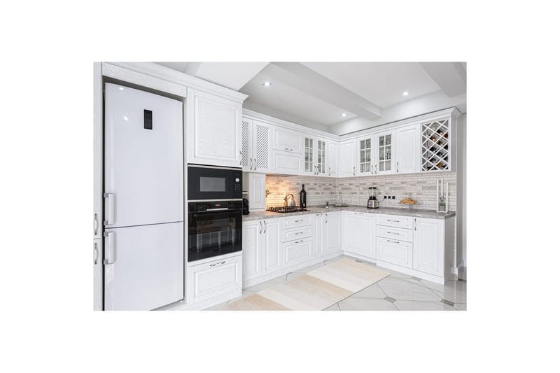 Garnmatta Båstad - 75x220 cm, Creme - Textil & mattor - Mattor - Modern matta - Bomullsmatta