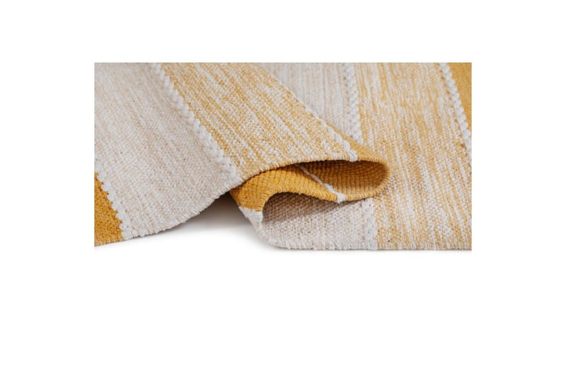 Garnmatta Båstad - 75x220 cm, Gul - Textil & mattor - Mattor - Modern matta - Bomullsmatta