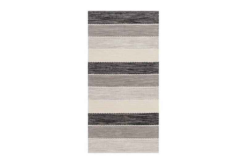 Garnmatta Båstad - 75x220 cm, Svart - Textil & mattor - Mattor - Modern matta - Bomullsmatta