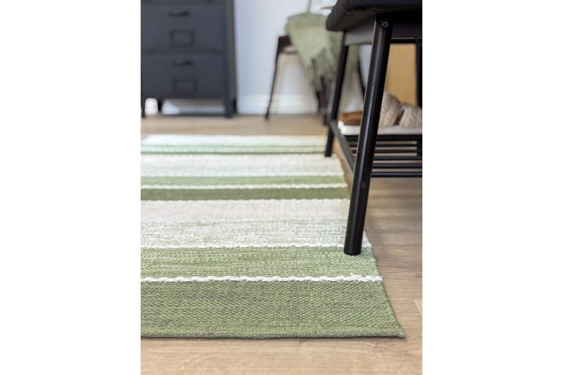 Garnmatta Båstad - 75x280 cm, Grön - Textil & mattor - Mattor - Modern matta - Bomullsmatta
