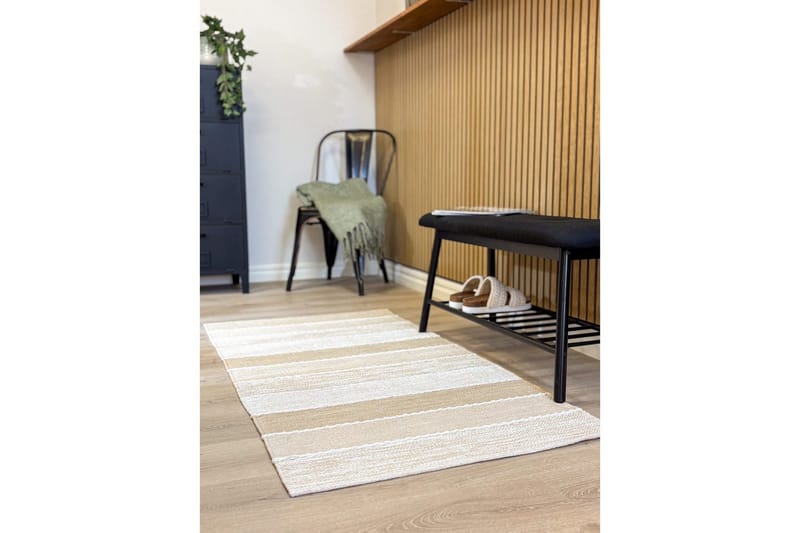 Garnmatta Båstad - 75x280 cm, Natur - Textil & mattor - Mattor - Modern matta - Bomullsmatta