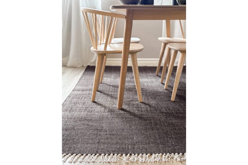 Garnmatta Line - 130x190 cm, Choklad - Textil & mattor - Mattor - Modern matta - Bomullsmatta