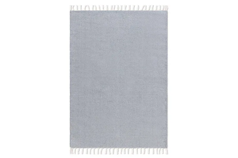Garnmatta Line - 130x190 cm, Duvblå - Textil & mattor - Mattor - Modern matta - Bomullsmatta