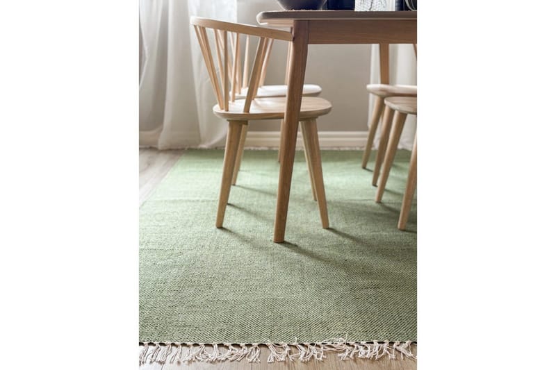 Garnmatta Line - 130x190 cm, Grön - Textil & mattor - Mattor - Modern matta - Bomullsmatta