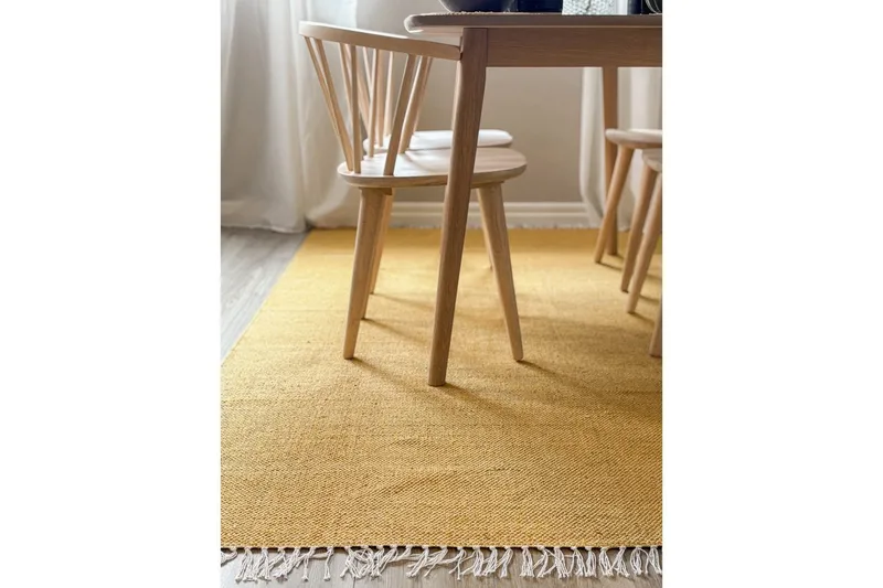 Garnmatta Line, 130x190 cm, Gul