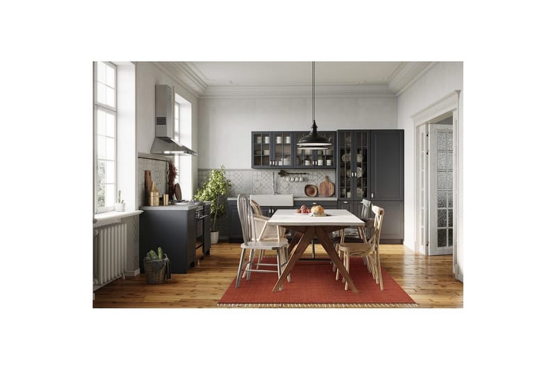 Garnmatta Line - 130x190 cm, Terracotta - Textil & mattor - Mattor - Modern matta - Bomullsmatta