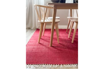 Garnmatta Line - 160x230 cm, Röd - Textil & mattor - Mattor - Modern matta - Bomullsmatta