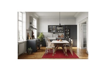 Garnmatta Line - 160x230 cm, Röd - Textil & mattor - Mattor - Modern matta - Bomullsmatta
