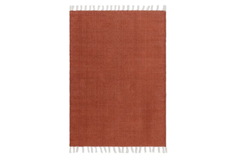 Garnmatta Line - 160x230 cm, Terracotta - Textil & mattor - Mattor - Modern matta - Bomullsmatta