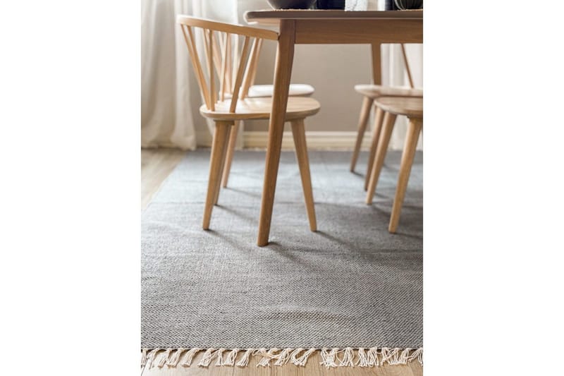 Garnmatta Line - 200x300 cm, Duvblå - Textil & mattor - Mattor - Modern matta - Bomullsmatta