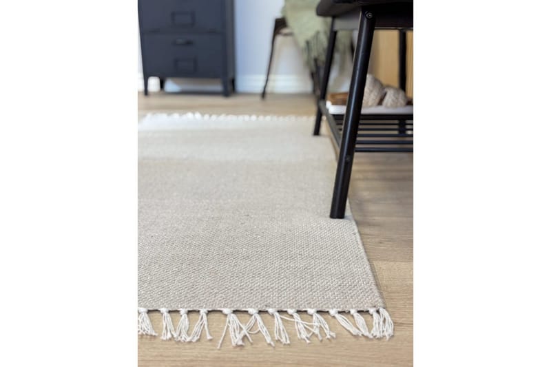 Garnmatta Line - 200x300 cm, Greige - Textil & mattor - Mattor - Modern matta - Bomullsmatta