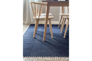 Garnmatta Line - 200x300 cm, Marinblå - Textil & mattor - Mattor - Modern matta - Bomullsmatta