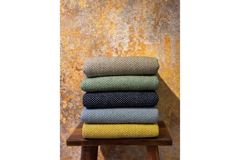 Garnmatta Line - 75x220 cm, Duvblå - Textil & mattor - Mattor - Modern matta - Bomullsmatta