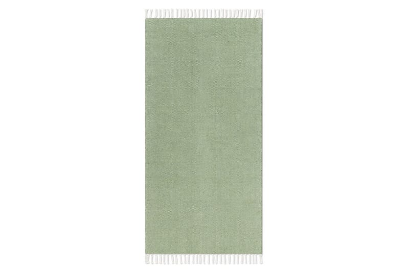 Garnmatta Line - 75x220 cm, Grön - Textil & mattor - Mattor - Modern matta - Bomullsmatta