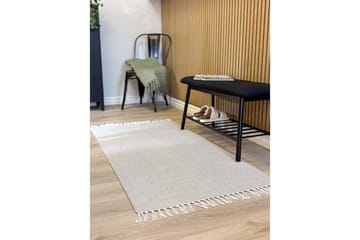 Garnmatta Line - 75x220 cm, Greige - Textil & mattor - Mattor - Modern matta - Bomullsmatta