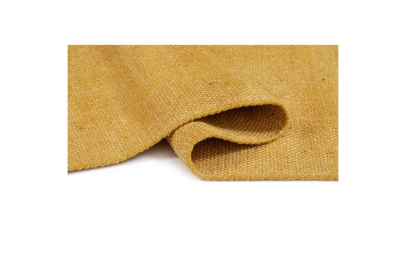 Garnmatta Line - 75x220 cm, Gul - Textil & mattor - Mattor - Modern matta - Bomullsmatta