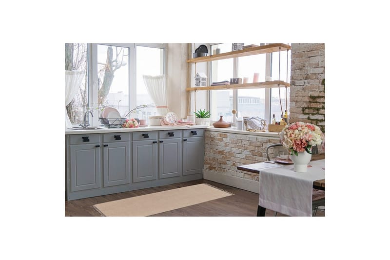 Garnmatta Line - 75x220 cm, Linne - Textil & mattor - Mattor - Modern matta - Bomullsmatta