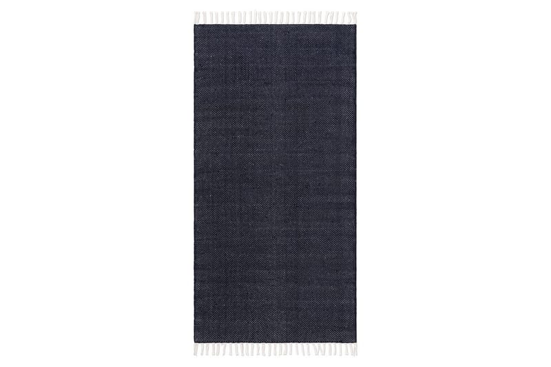 Garnmatta Line - 75x220 cm, Marinblå - Textil & mattor - Mattor - Modern matta - Bomullsmatta