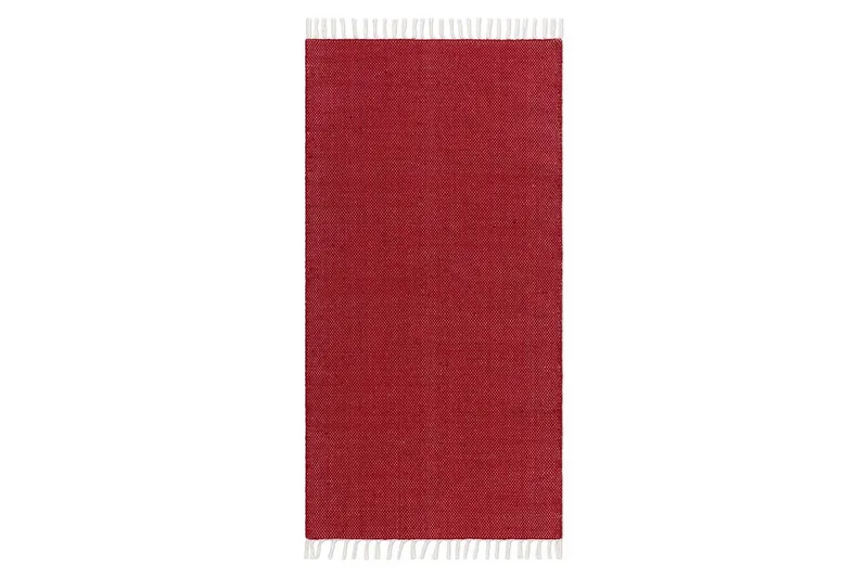 Garnmatta Line - 75x220 cm, Röd - Textil & mattor - Mattor - Modern matta - Bomullsmatta
