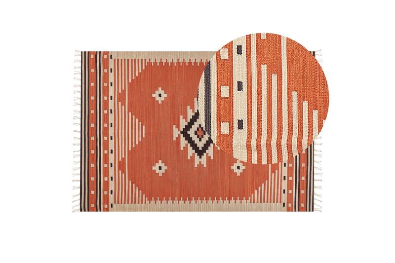 Gavar Bomullsmatta 140x200 cm - Orange - Textil & mattor - Mattor - Modern matta - Bomullsmatta