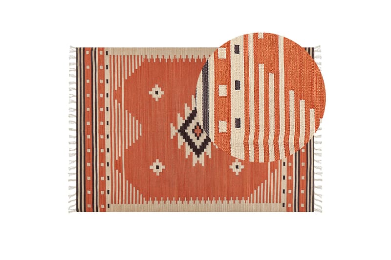 Gavar Bomullsmatta 160x230 cm - Orange - Textil & mattor - Mattor - Modern matta - Bomullsmatta