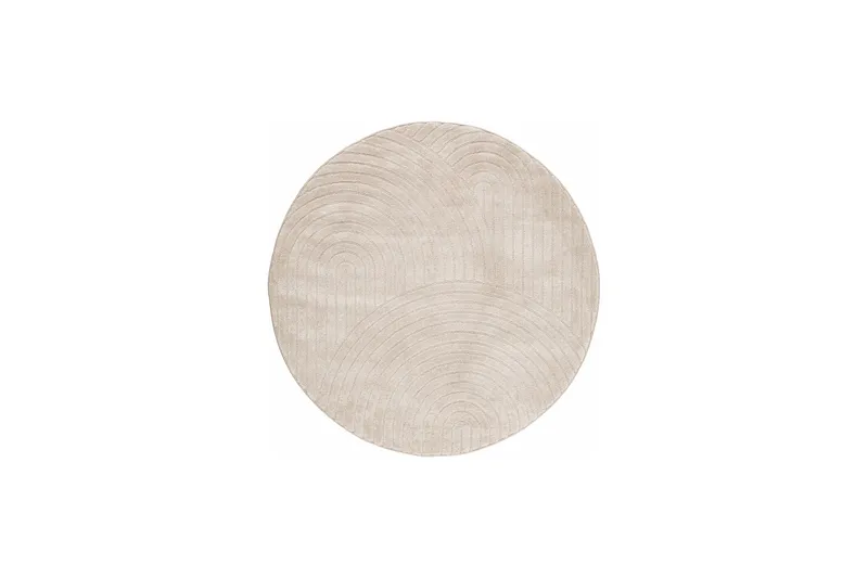 Beige Genova Zen Wiltonmatta 160 cm Rund