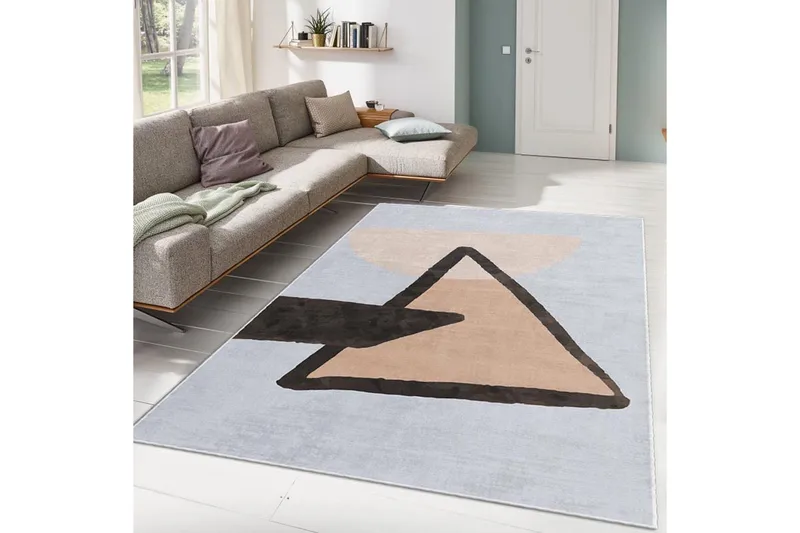 Geo Wiltonmatta 80x140 cm Rektangulär - Flerfärgad - Textil & mattor - Mattor - Modern matta - Wiltonmattor