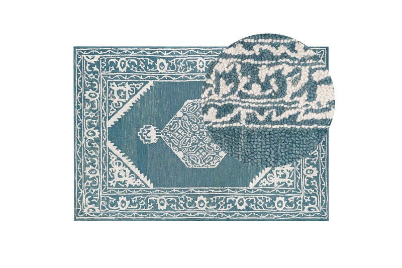 Gevas Ullmatta 140x200 cm - Blå - Textil & mattor - Mattor - Modern matta - Ullmatta