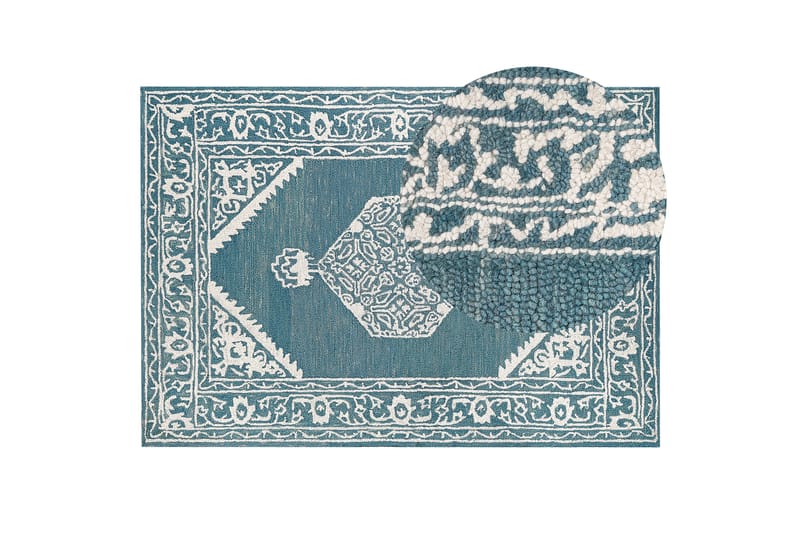 Gevas Ullmatta 160x230 cm - Blå - Textil & mattor - Mattor - Modern matta - Ullmatta