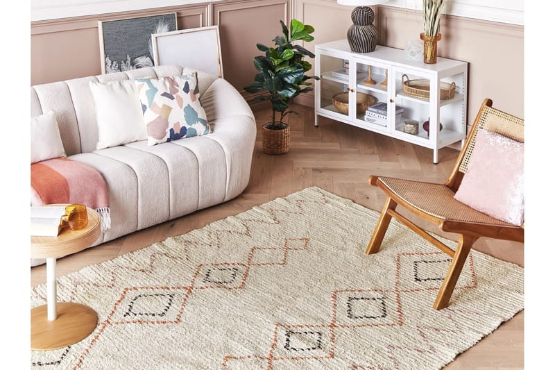 Guwahati Bomullsmatta 160x230 cm - Beige - Textil & mattor - Mattor - Modern matta - Bomullsmatta