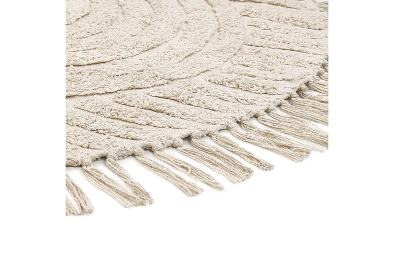 Halfeti Ryamatta 140 cm Rund - Beige - Textil & mattor - Mattor - Modern matta - Ryamatta & luggmatta