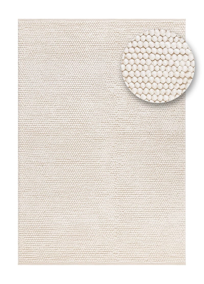 Handvävd Matta Bubble 140x200 cm - Creme - Textil & mattor - Mattor - Modern matta - Ullmatta