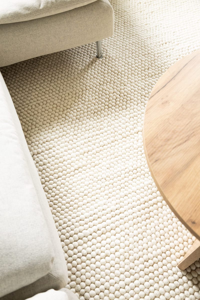 Handvävd Matta Bubble 140x200 cm - Creme - Textil & mattor - Mattor - Modern matta - Ullmatta