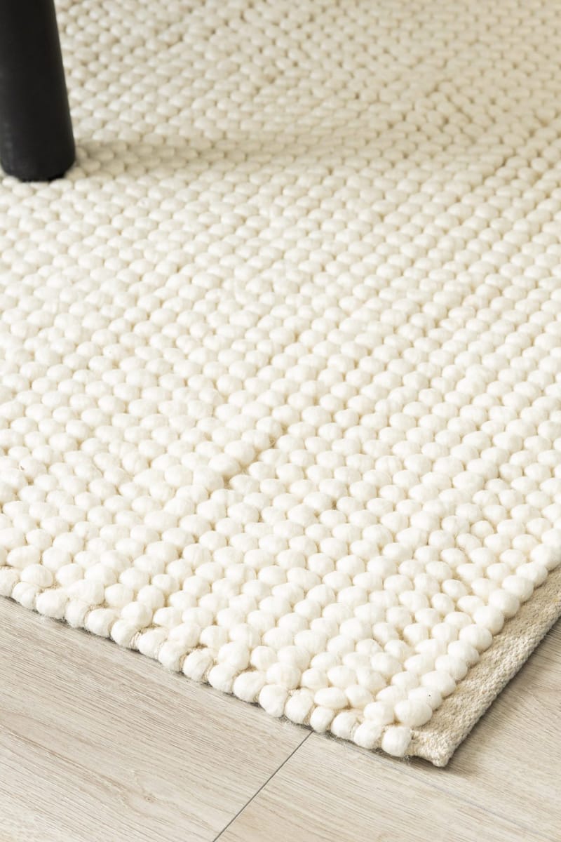 Handvävd Matta Bubble 140x200 cm - Creme - Textil & mattor - Mattor - Modern matta - Ullmatta