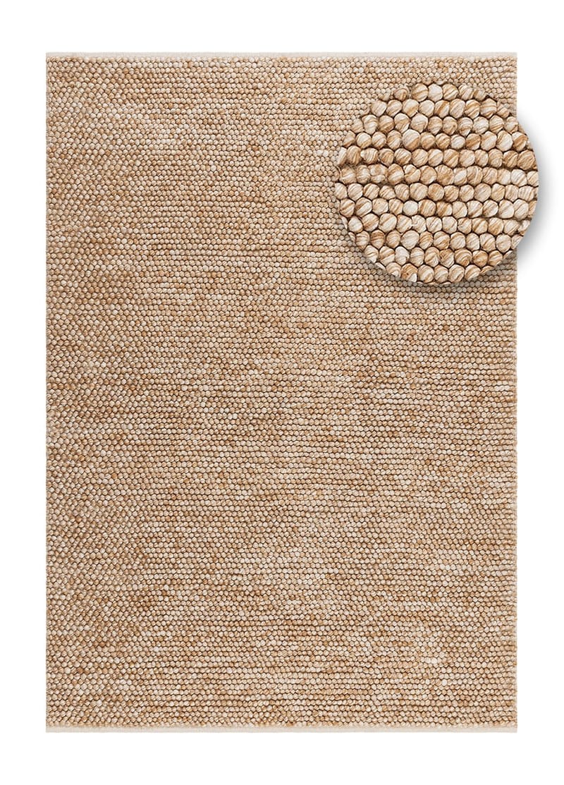 Handvävd Matta Bubble 160x230 cm - Karamell - Textil & mattor - Mattor - Modern matta - Ullmatta