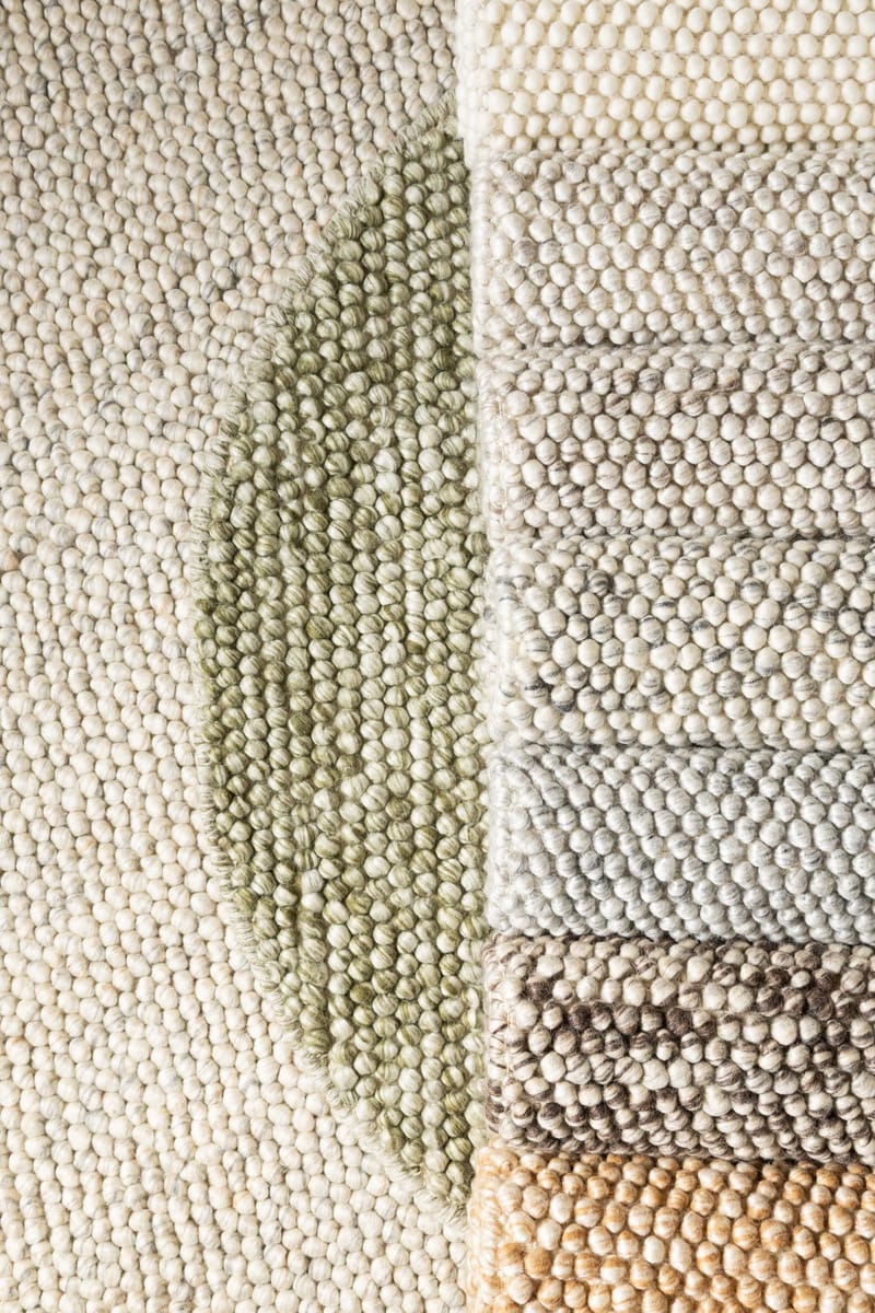 Handvävd Matta Bubble Kvadratisk 200x200 cm - Karamell - Textil & mattor - Mattor - Modern matta - Ullmatta